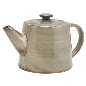 Genware Terra Porcelain Grey Teapot 50cl/17.6oz(Pack of 6)