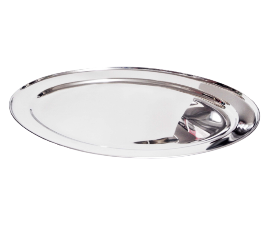 Oval Serving Tray Stainless Steel 30cm