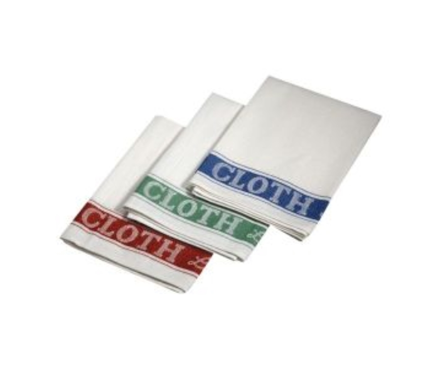 Genware Linen Union Glass Cloth 51X76cm 5Pcs Mix Clrs