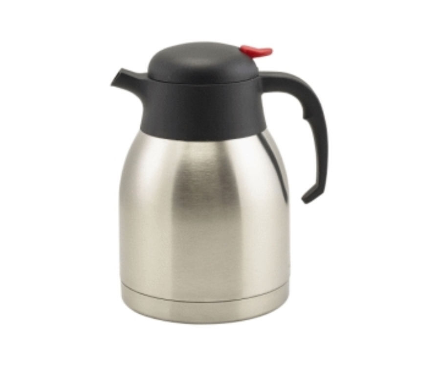 Genware Stainless Steel Vacuum Push Button Jug 1.5L