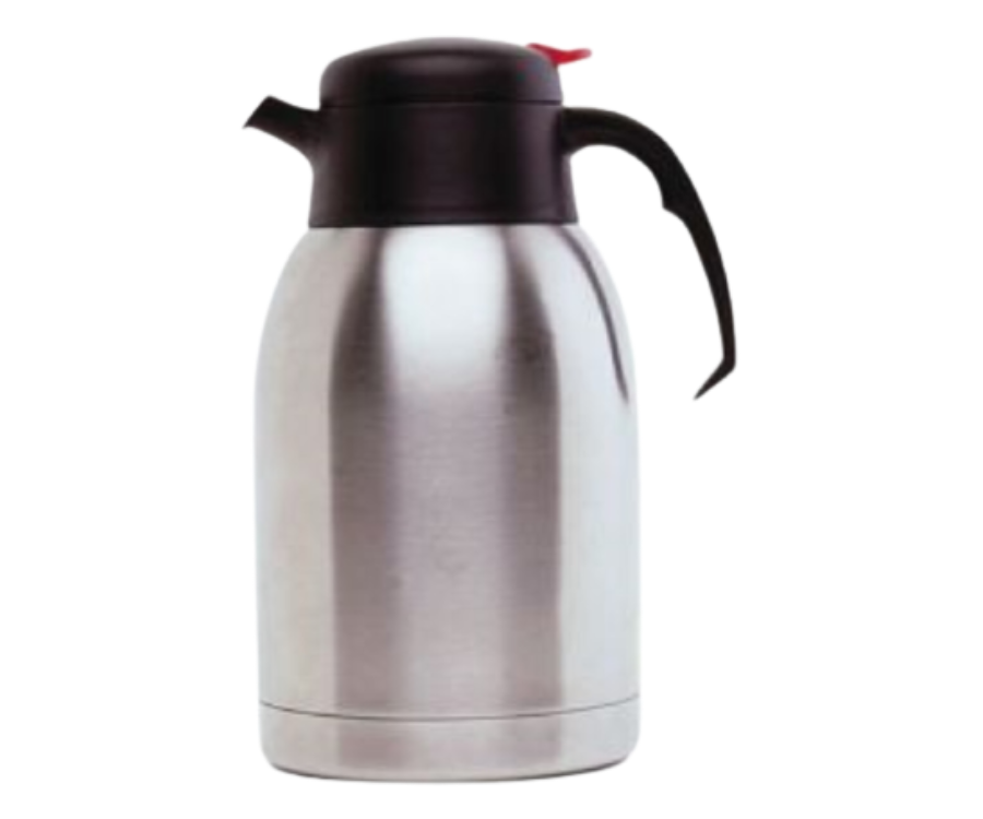 Genware Stainless Steel Vacuum Push Button Jug 2.0L