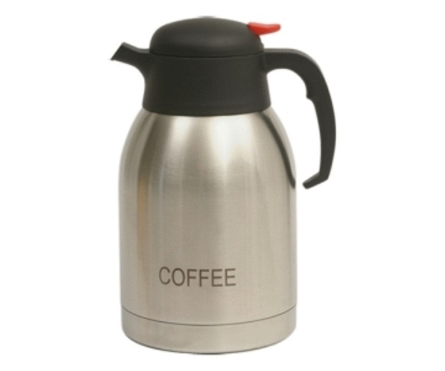 Genware Coffee Inscribed Stainless Steel Vacuum Jug 2.0L