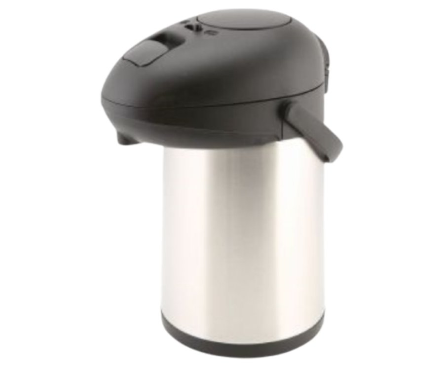 Genware Stainless Steel Unbreakable Vacuum Pump Pot 2.5L