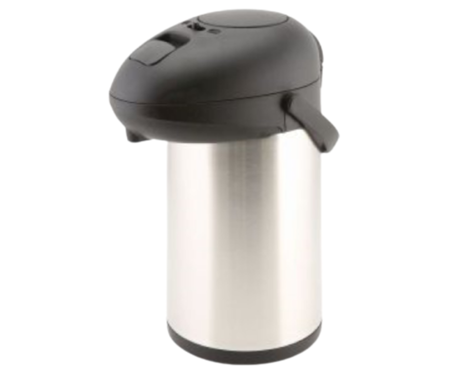 Genware Stainless Steel Unbreakable Vacuum Pump Pot 3.5L