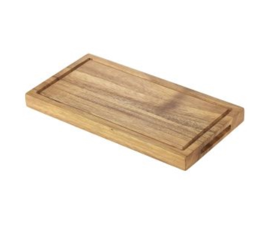 Genware Acacia Wood Serving Board 25 x 13 x 2cm